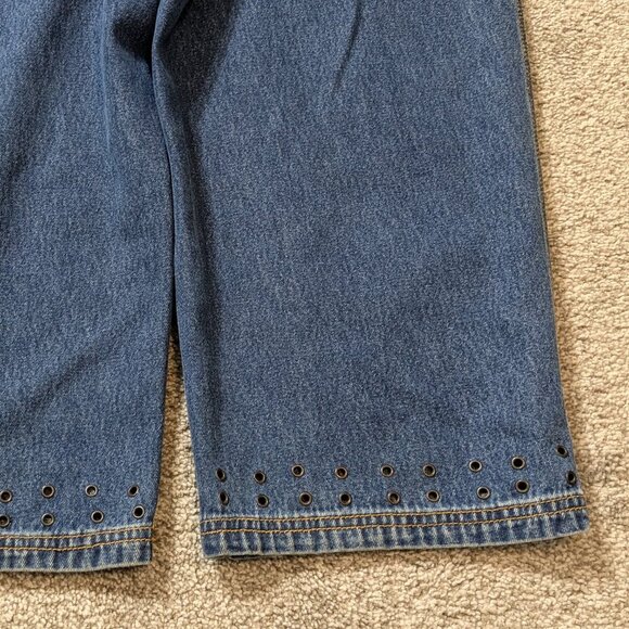 Vintage BILL BLASS Blue Denim High Rise Straight Leg Crop Jeans /Capris; Size 10 - Picture 3 of 4